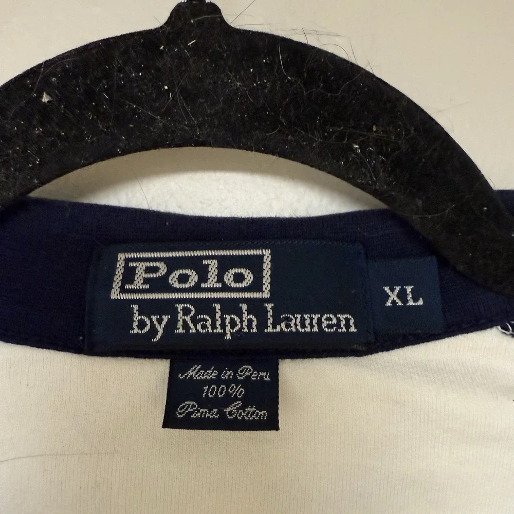 Polo By Ralph Lauren Men's White‎ Long Sleeve Polo Size XL polo tennis